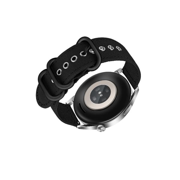 Premium 24mm Canvas Rem til Suunto 9 Black Black
