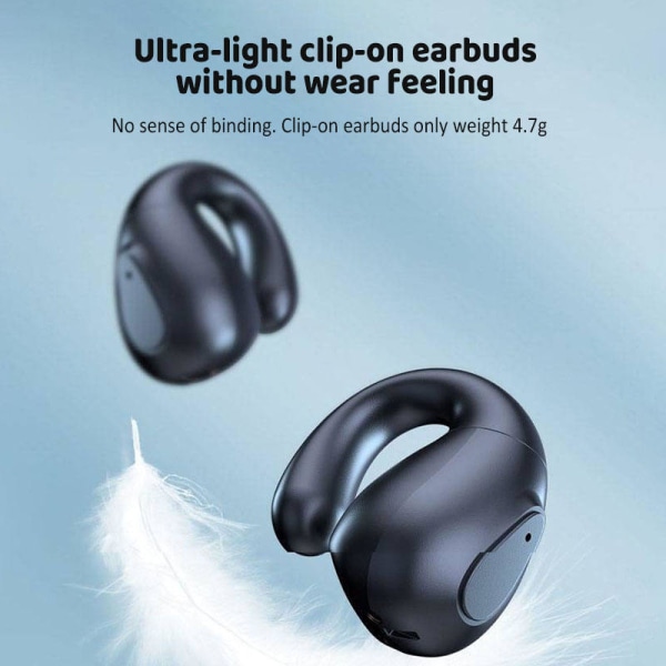 INF Trådlösa Bone Conduction hörlurar Bluetooth 5.3 Svart Svart