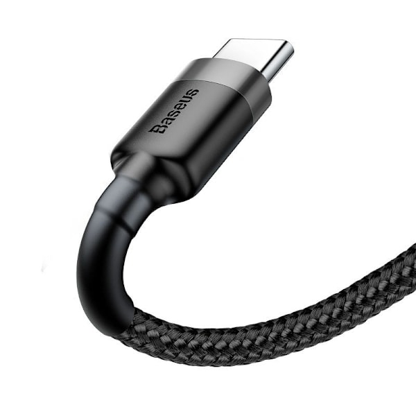 Baseus Cafule-kabel USB-C 3A 1m (grå+svart)