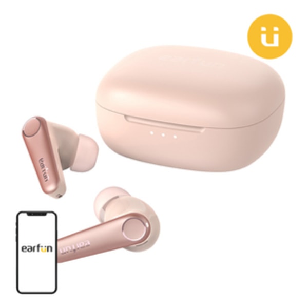 Hörlurar TWS EarFun Air Pro 3, ANC (rosa)