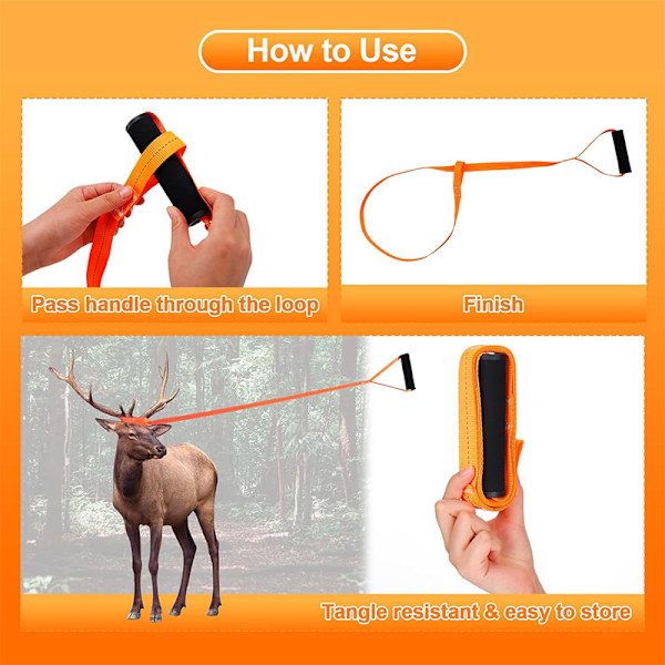2-pack Deer Traction Strap, Heavy Duty Hunting Traction Grip