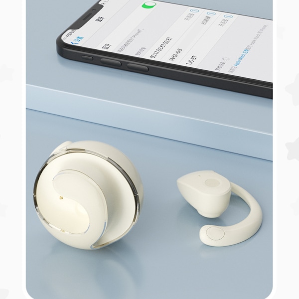 Bluetooth 5.3 AI-oversætter Åbne Ørepropper Hvid