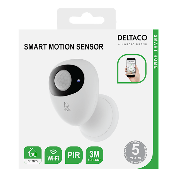 SMART HOME Motion sensor, PIR, WiFi 2.4 GHz white/black