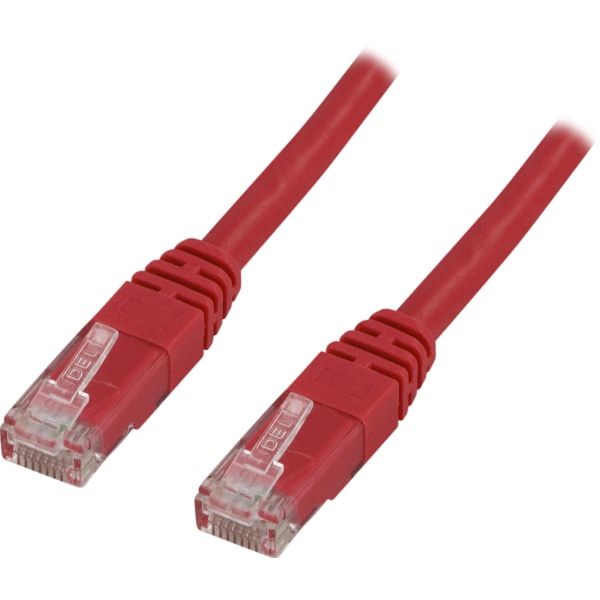 deltaco U/UTP Cat6 patch cable, LSZH, 0.5m, red