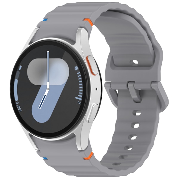 Samsung Watch 7 Wave Pattern Silikon Armband Grå