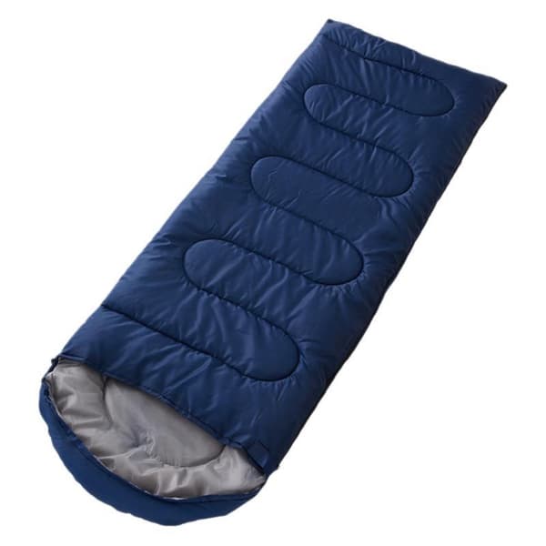 Sovepose til voksne, 180 cm polyester vintersovepose til camping og vandring med konvolutdesign og tæppefunktion NavyBlue NavyBlue