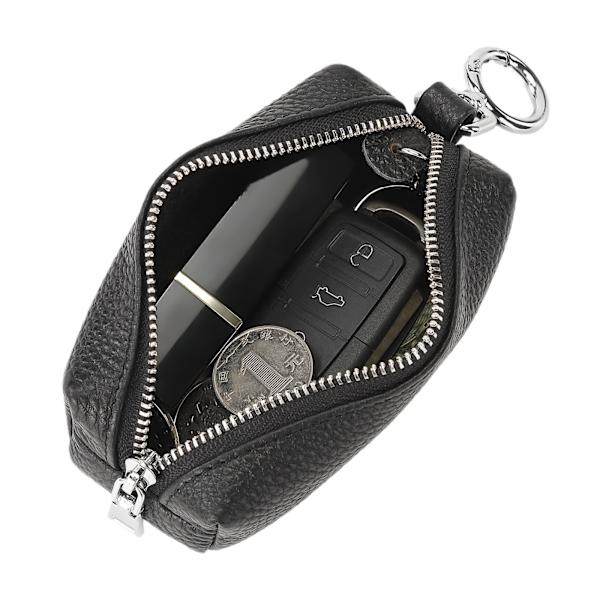 Läder midja nyckelhållare - Business Key Organizer med stor kapacitet Svart
