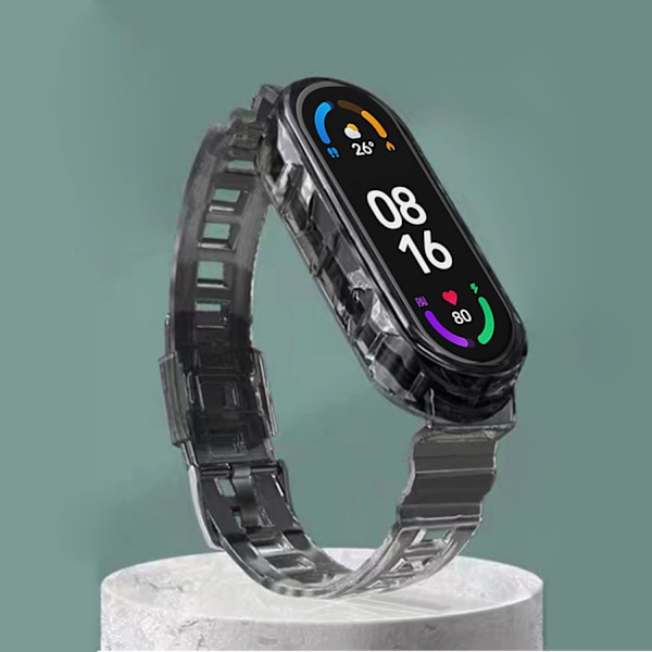 Klockarmband för Xiaomi Mi Band 3/4/5/6/7 Svart
