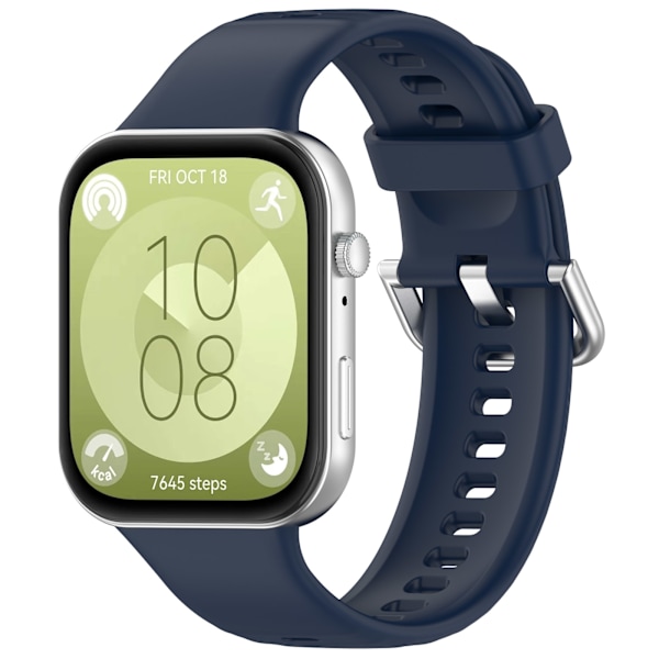 Silikonarmband för Huawei Fit 4 - Ljusrosa, Silverspänne Blå