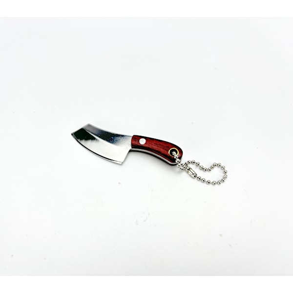 Mini-kniv för nyckelring, fickkniv i rostfritt stål med slida