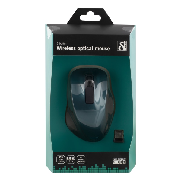 Wireless optical mouse, 1200 DPI, blue