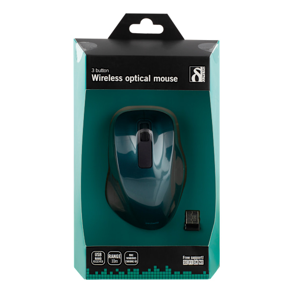 Wireless optical mouse, 1200 DPI, blue
