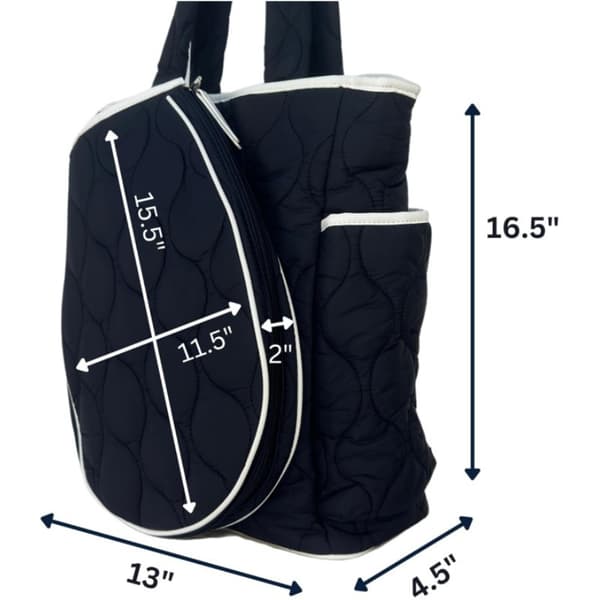 Multifunktionell axelväska badminton racketväska Black Black