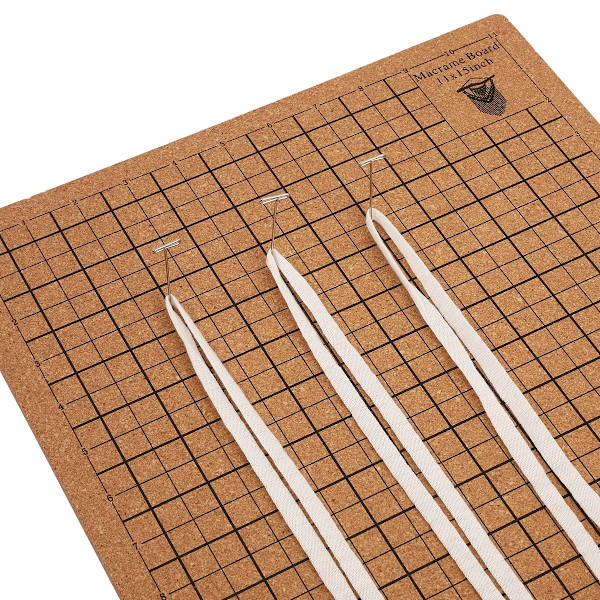 Macrame Board Set kompatibelt med macrame crafting tools — rektangulär knotting board 28x38cm med 100 pins
