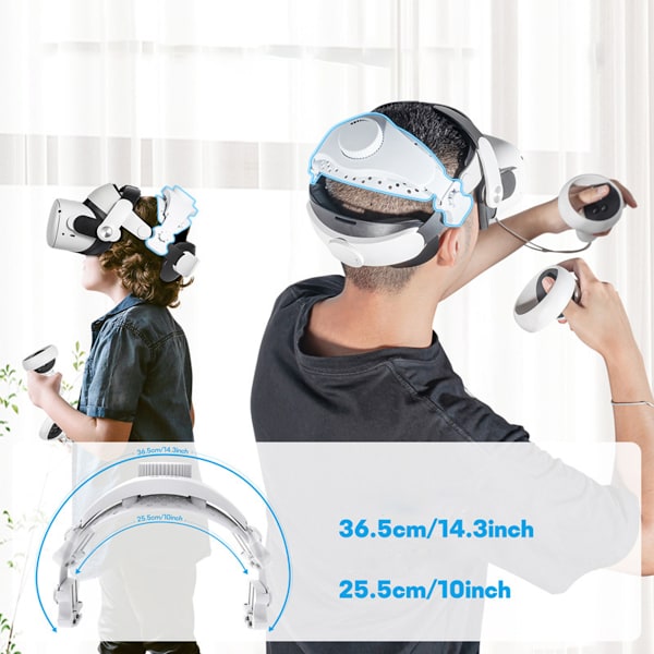 Justerbar hovedrem til VR-headset White White