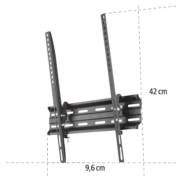 Väggfäste Tilt VESA upp till 400x400 65" Svart