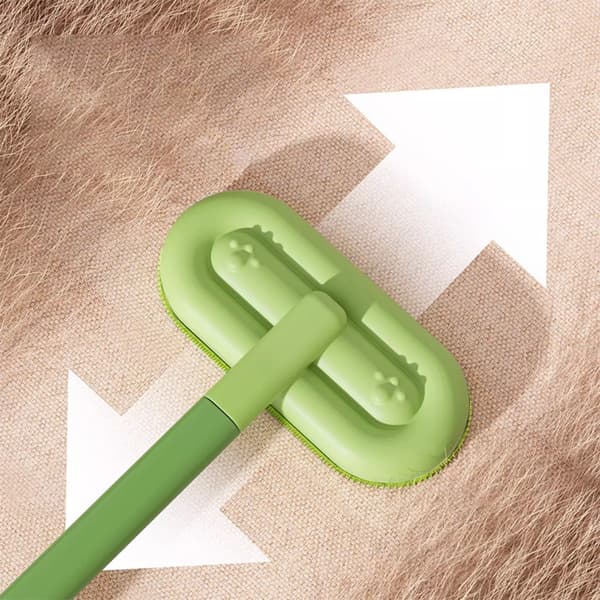 Langskaftet kæledyrshårfjerner - opgraderet høj-effektiv dobbelt-sidet push-pull til sofa og tøj, ABS, flere farver Green Green