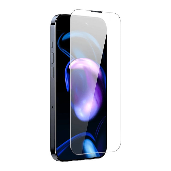 Karkaistu lasi Baseus Corning iPhone 14 Prolle sisäänrakennetulla pölysuodattimella
