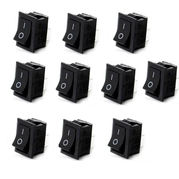 PÅ/AV-Strömbrytare, 10-pack Black Black