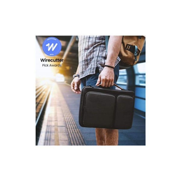 15 tommer laptop-sleeve, vandafvisende laptop-taske til bærbar Sort