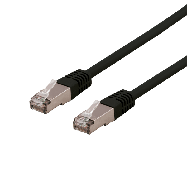 S/FTP Cat6 patch cable, LSZH, 1m, black