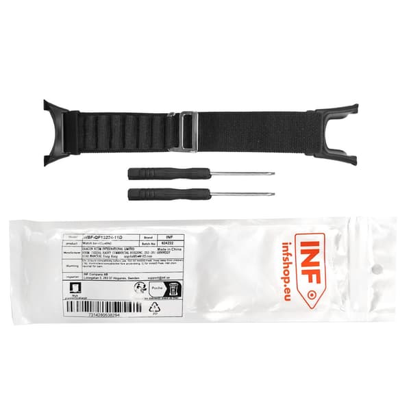 Nylon kellon ranneke Suunto Ambit 3:lle Black Black
