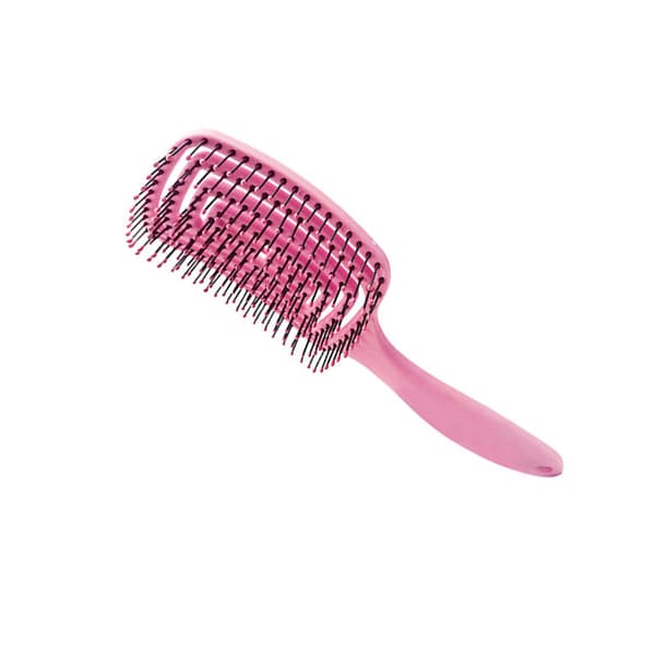 Ergonomisk böjd ventilborste för hårbottenmassage Pink Pink