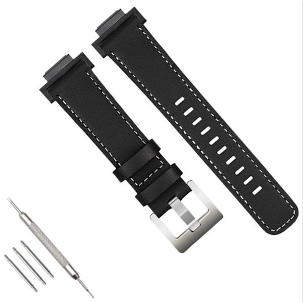 Klockarmband i äkta läder för Casio G-SHOCK DW-5600/GWB5600/GA-2100 Svart