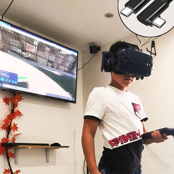 Bøjet VR-kabel TYPE-C datakabel Aluminiumskabinetkabel til Oculus Quest 2 1.5m 1.5m