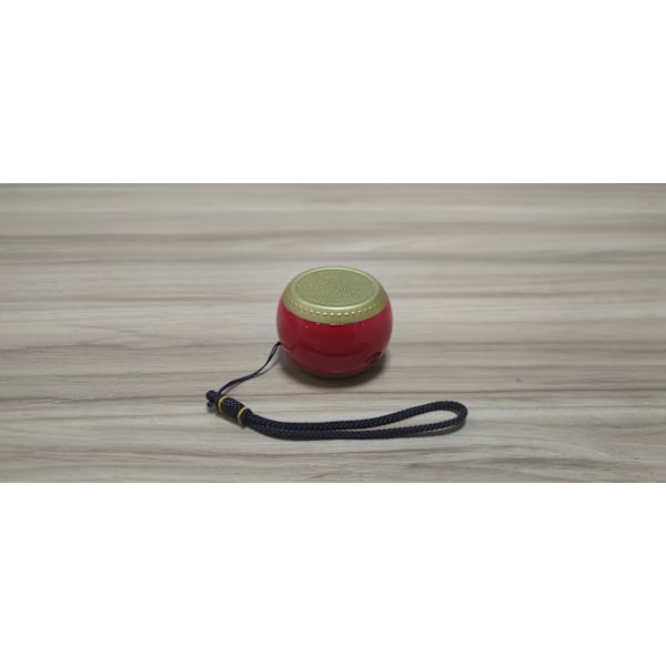Mini Portabel Träkorn Bluetooth-högtalare - Röd