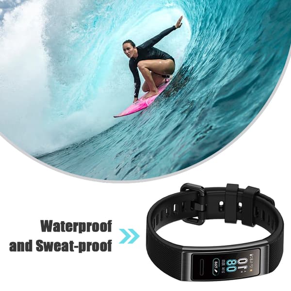 Huawei Band 3/3 Pro / 4 Pro Armbånd Sort TPU TPU