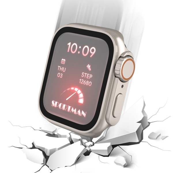 PC-etui med skærmbeskytter til Apple Watch Series 4/5/6, 40mm Guld