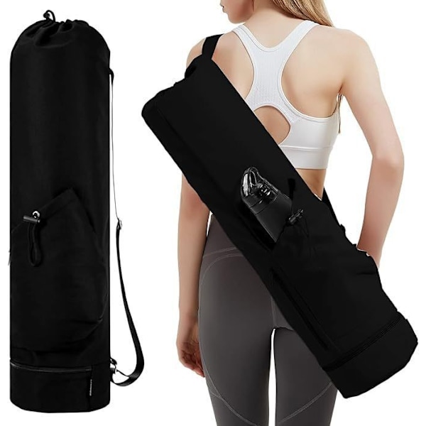 Multifunktionel yogamåtte taske med flaskelomme og våd taske