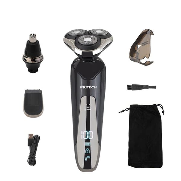 3-i-1 elektrisk barbermaskine for en glat barbering