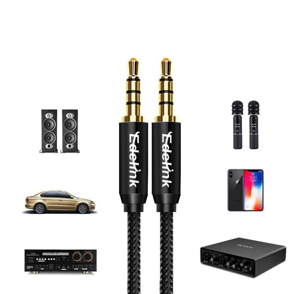 3,5 mm lydkabel fire sektioner han til han - Forbind din lyd problemfrit 5m 5m