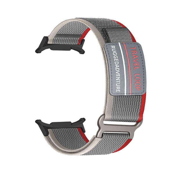 Nylon urrem til Galaxy Watch 7 Ultra Black+Red Black+Red