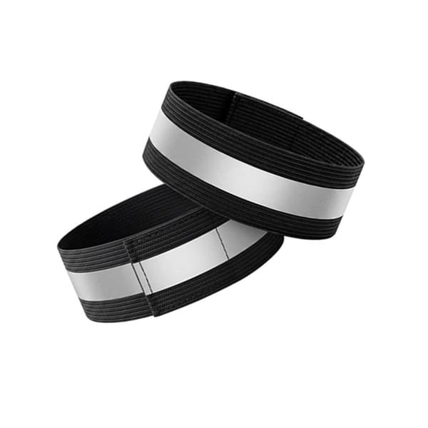 Reflekterende elastiske buksebenstropper til cykling, natkørsel og pendling - anti-snag pant cuff-stropper, høj-elastisk polyester, kompakt 33cmx4cmx0