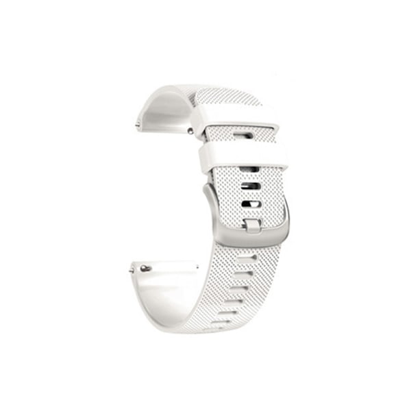 Vit silikonarmband 20 mm för Garmin Active 5, Venu 2 Plus Vit