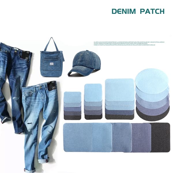 Denimplastre, reparationsplastre til reparation af tøj, jeans 20-pack