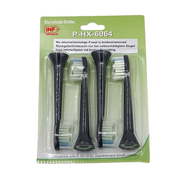 Tandborsthuvuden 4-pack Black Philips HX6064 Black