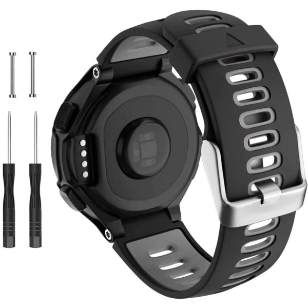 INF Garmin Forerunner 220/230/235/620/630/735XT armbånd Sort/Grå