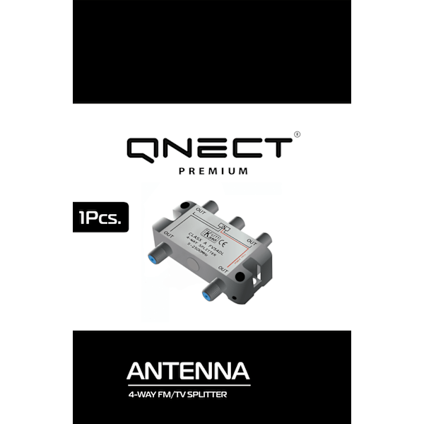Antenna TV-splitter F-connector ClassA 1-in/4-out
