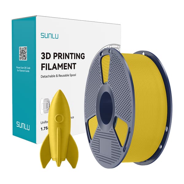 Sunlu PLA High-Speed-filament i gul til hurtig 3D-printning, model PLA H-S Y