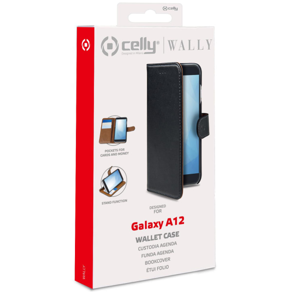 Wallet Case Galaxy A12 Svart