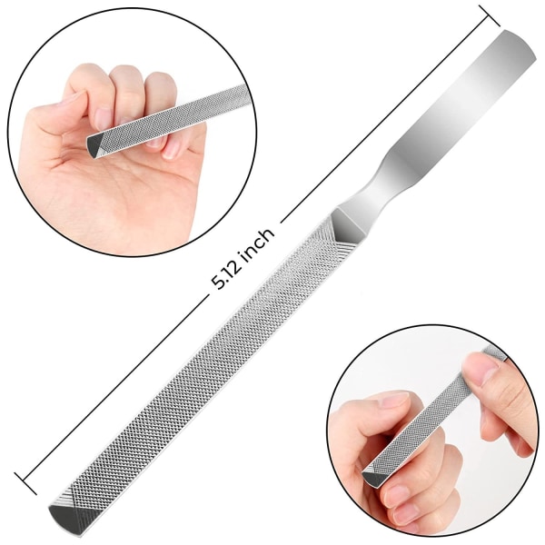INF Pedikyr-set med nagelsax, nagelklippare, nagelfil Svart