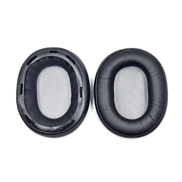 Ersättningsöronkuddar för Sony MDR-1A-hörlurar - Proteinläder Svart