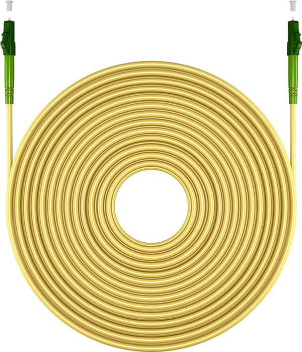 Lyslederkabel (FTTH), Singlemode (OS2) Yellow, gul (Simplex), 1 m