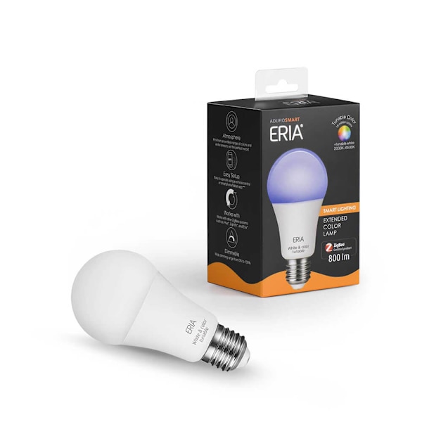 ADUROSMART Lampa E27 RGB Dimbar Zigbee