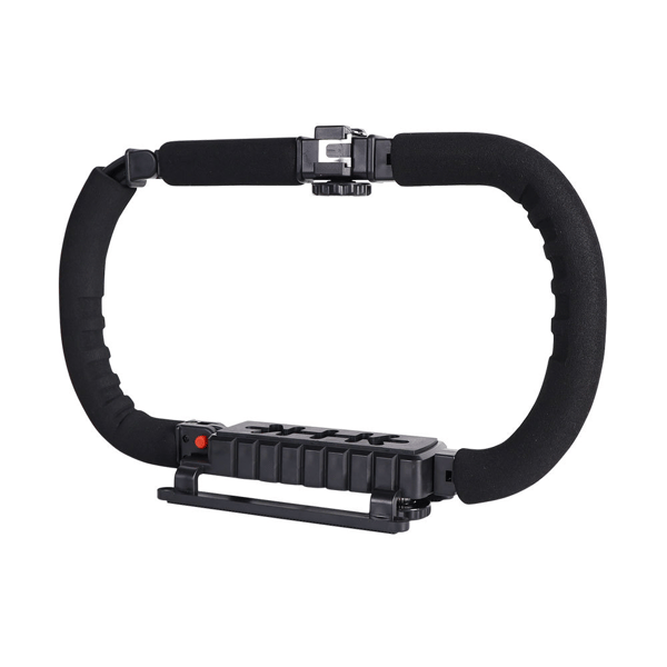 Vikbar U-formad fäste DSLR-kamera C-Shape Hot Shoe stabilisator