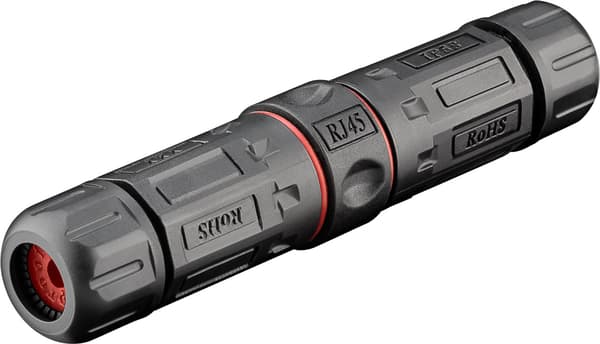RJ45-modulaarinen liitin ulkokäyttöön (IP68), CAT 6